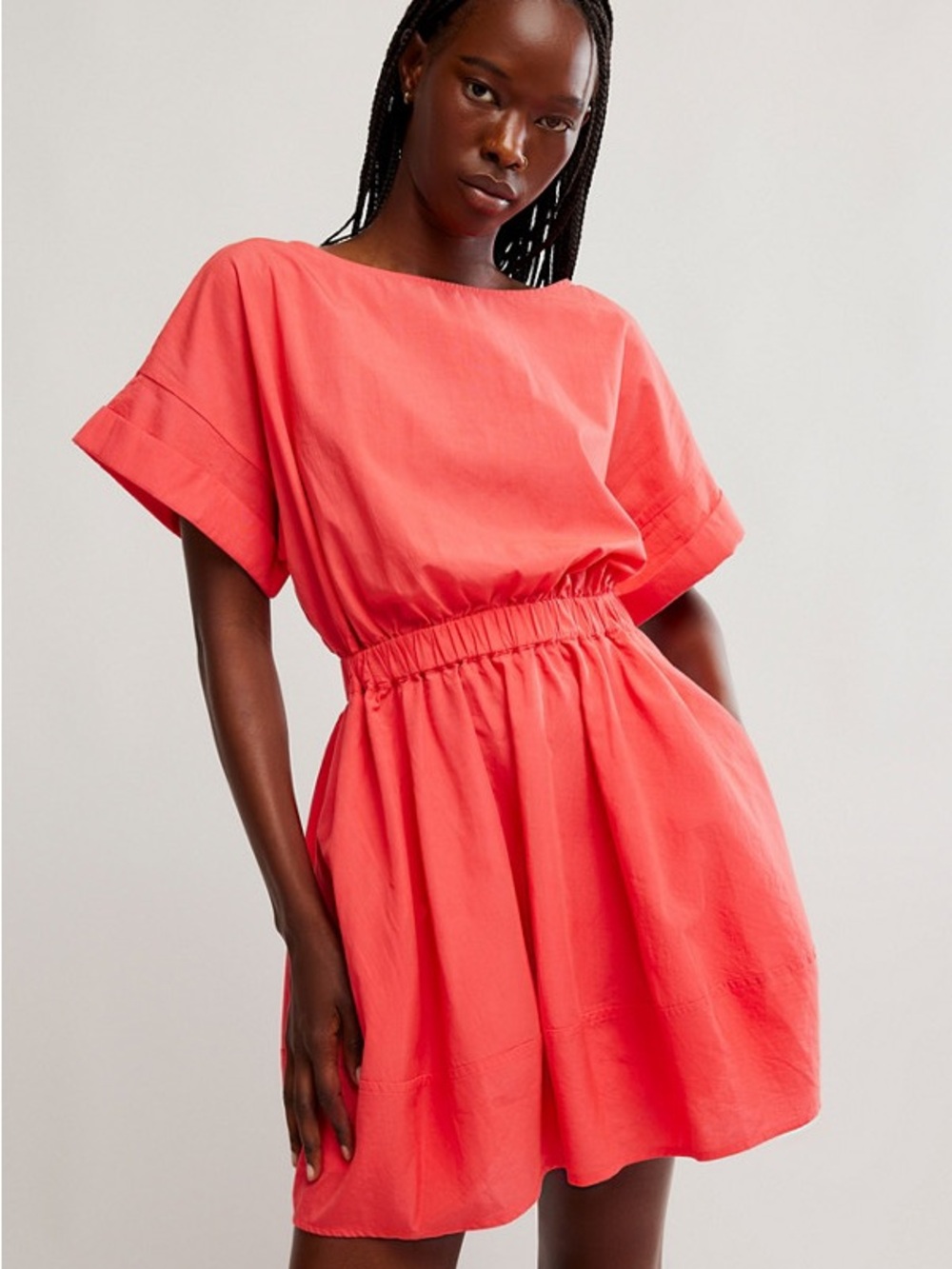 Free People Full-Time Fun Mini Dress - Atlas Red